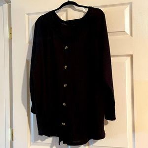 black sweater with buttons